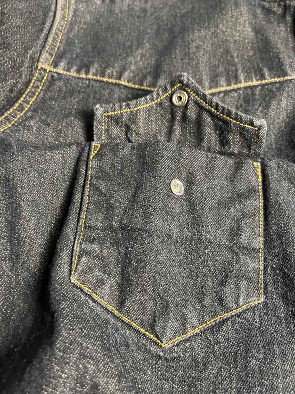 C.C. Filson Mens XL Indigo Denim Western Snap Shirt Style 12024 Made In India - Picture 5 of 16